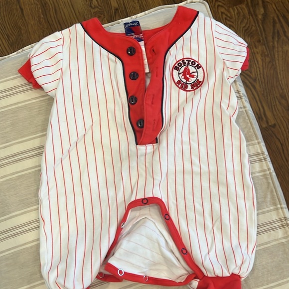 Genuine merchandise, Red Sox onesie, and Red Sox onesie, baseball outfit - Picture 4 of 6